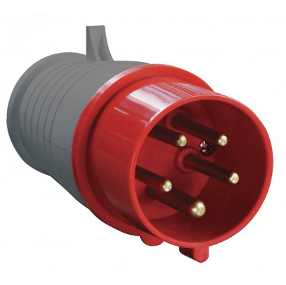 Вилка кабельная 16А 380В IР44 3Р+N+E  переносная 015